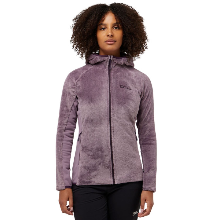 Bluza polarowa JACK WOLFSKIN Rotwand Hooded Fz W wild blossom