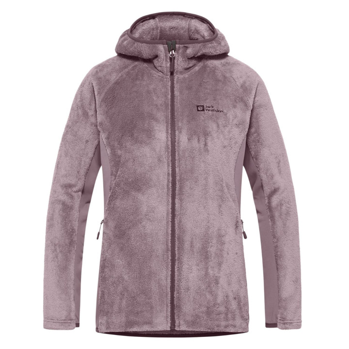 Bluza polarowa JACK WOLFSKIN Rotwand Hooded Fz W wild blossom