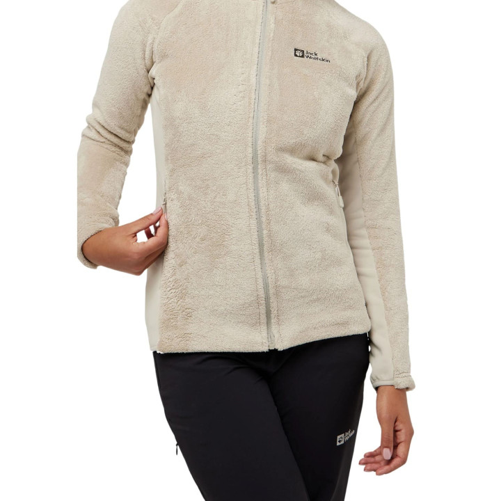 Bluza polarowa JACK WOLFSKIN Rotwand Hooded Fz Women seal