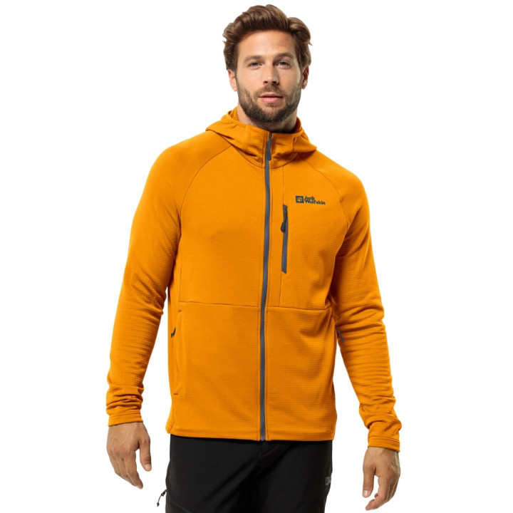 Bluza polarowa JACK WOLFSKIN Kolbenberg Hooded Fz M safflower