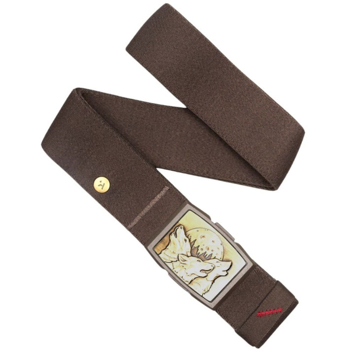 Pasek ARCADE Nature Capture Belt wolves walnut