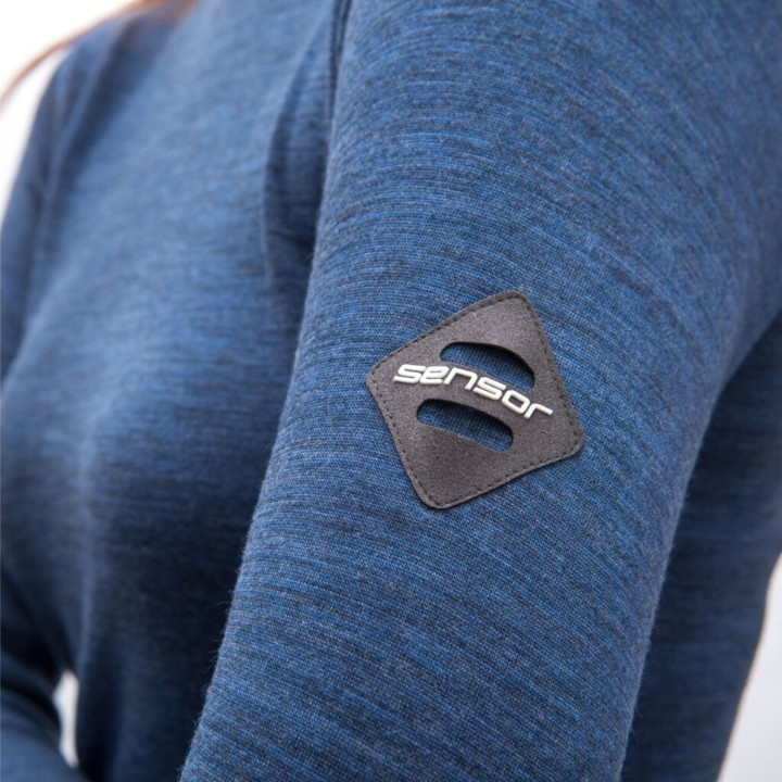 Koszulka SENSOR Merino Bold Tee LS Roll Neck Women cool blue