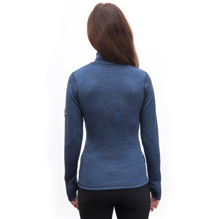 Koszulka SENSOR Merino Bold Tee LS Roll Neck Women cool blue