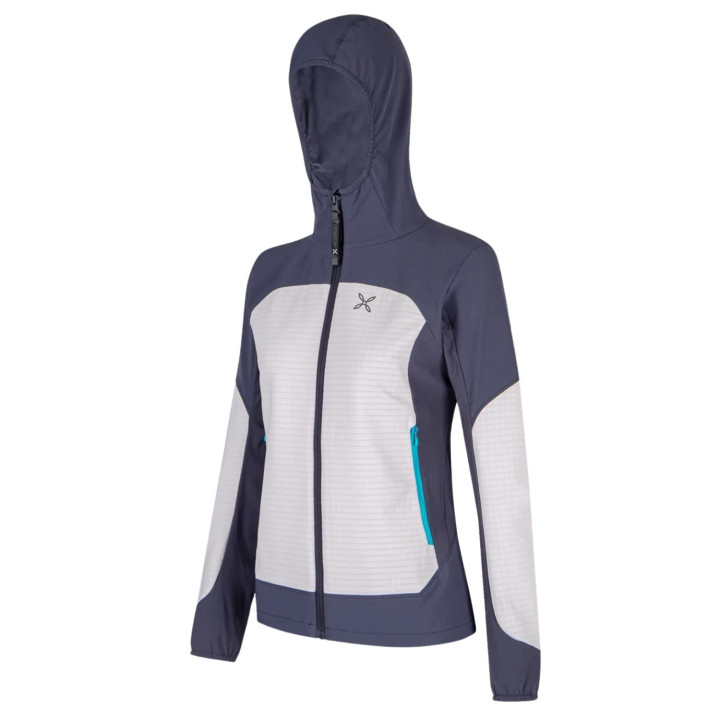 Kurtka softshell MONTURA Seed Hooded Jacket Women quiet grey/graphite blue