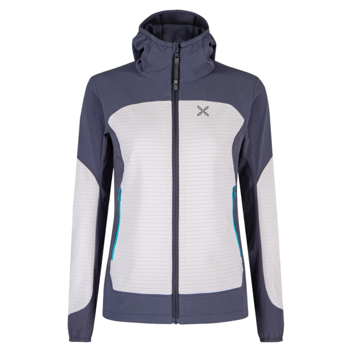 Kurtka softshell MONTURA Seed Hooded Jacket Women quiet grey/graphite blue