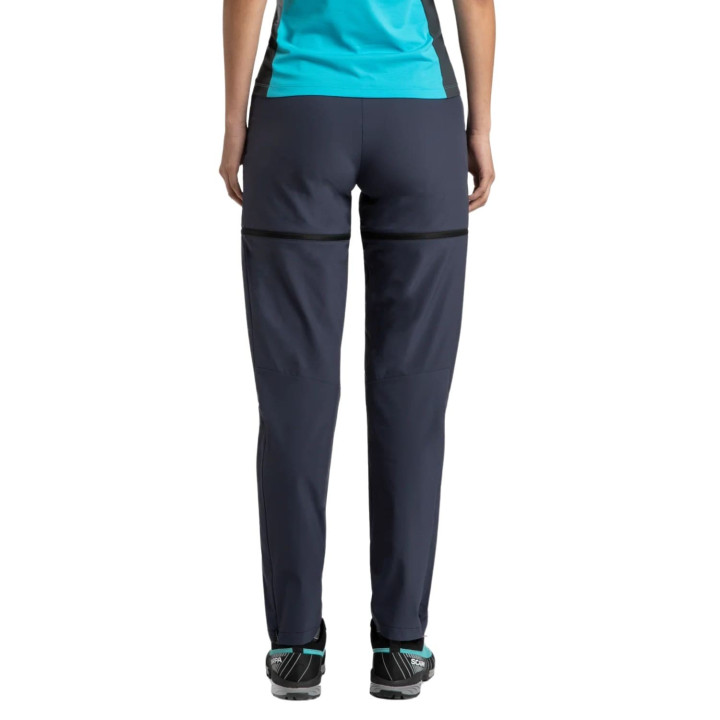 Spodnie MONTURA Rise Zip-Off Pants Woman graphite blue/turquoise