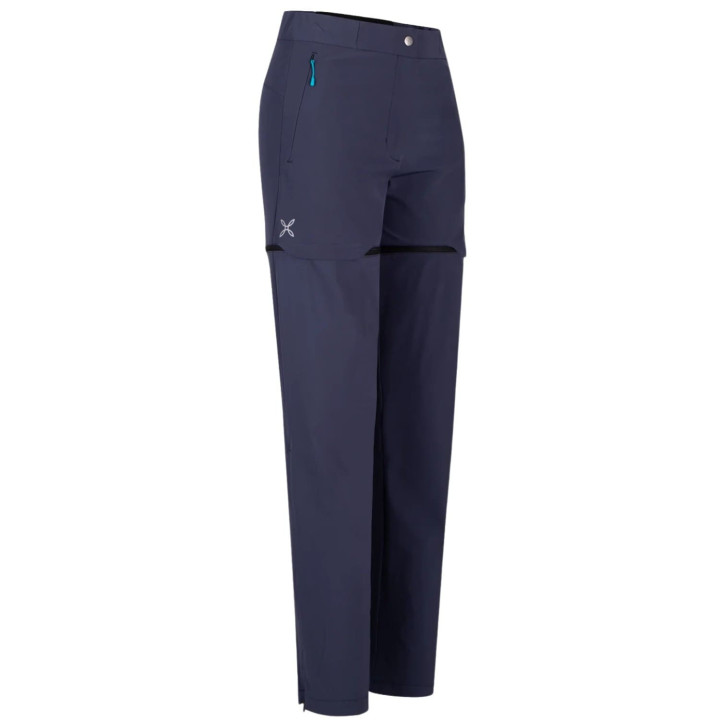 Spodnie MONTURA Rise Zip-Off Pants Woman graphite blue/turquoise