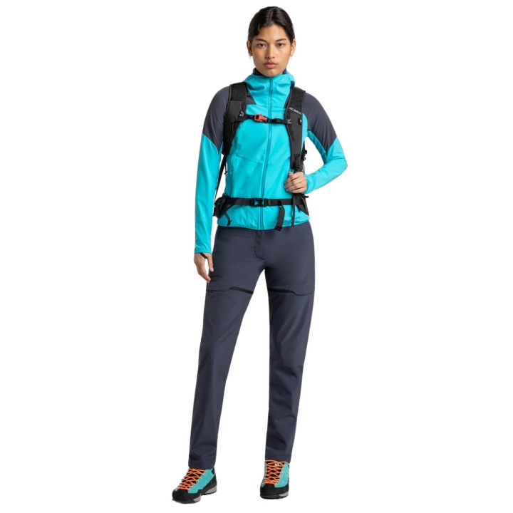 Spodnie MONTURA Rise Zip-Off Pants Woman graphite blue/turquoise