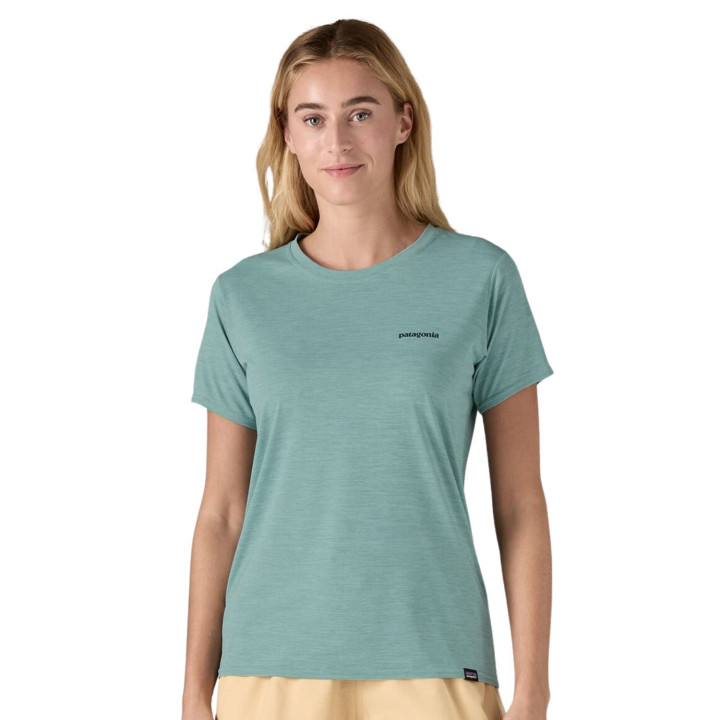 Koszulka PATAGONIA Women's Capilene® Cool Daily Graphic Shirt Waters Boardshort Logo Thermal Blue X-Dye