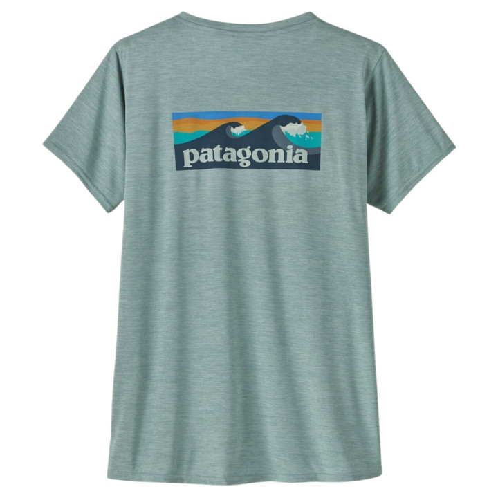 Koszulka PATAGONIA Women's Capilene® Cool Daily Graphic Shirt Waters Boardshort Logo Thermal Blue X-Dye