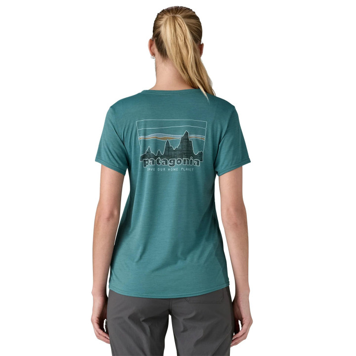 Koszulka PATAGONIA Women's Capilene® Cool Daily Graphic Shirt '73 Skyline: Wetland Blue X-Dye