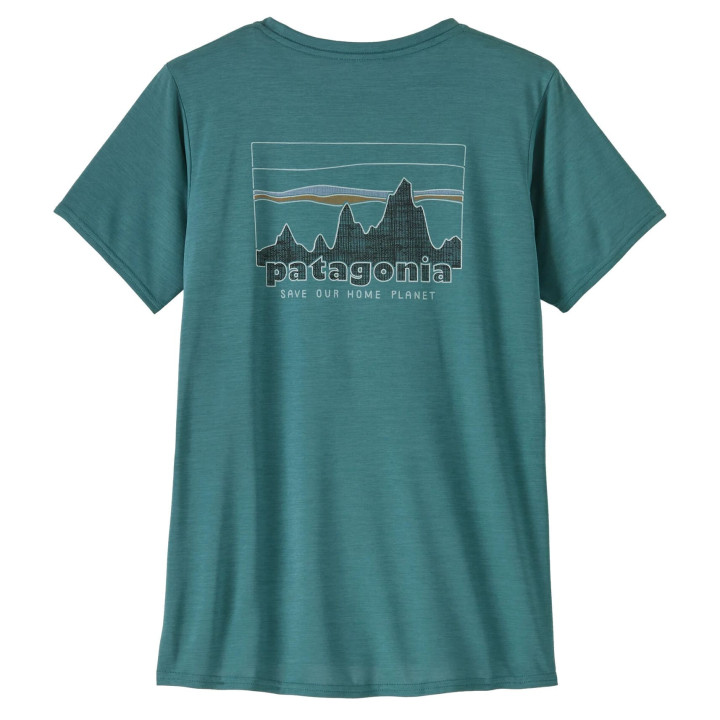 Koszulka PATAGONIA Women's Capilene® Cool Daily Graphic Shirt '73 Skyline: Wetland Blue X-Dye