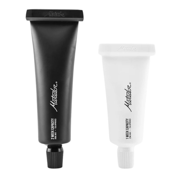 Podróżne tubki na pastę wielokrotnego użytku Matador black/white
