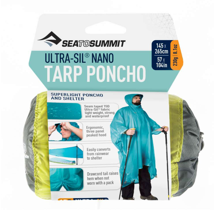 Poncho przeciwdeszczowe SEA TO SUMMIT Ultra-Sil Nano Tarp Poncho 15D lime