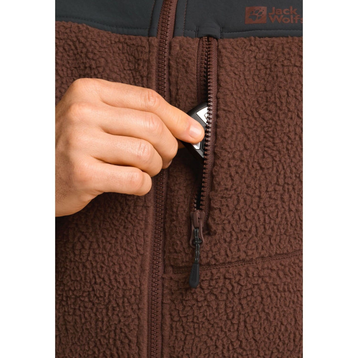 Bluza polarowa JACK WOLFSKIN Kammweg Pile Fz Men hot choc