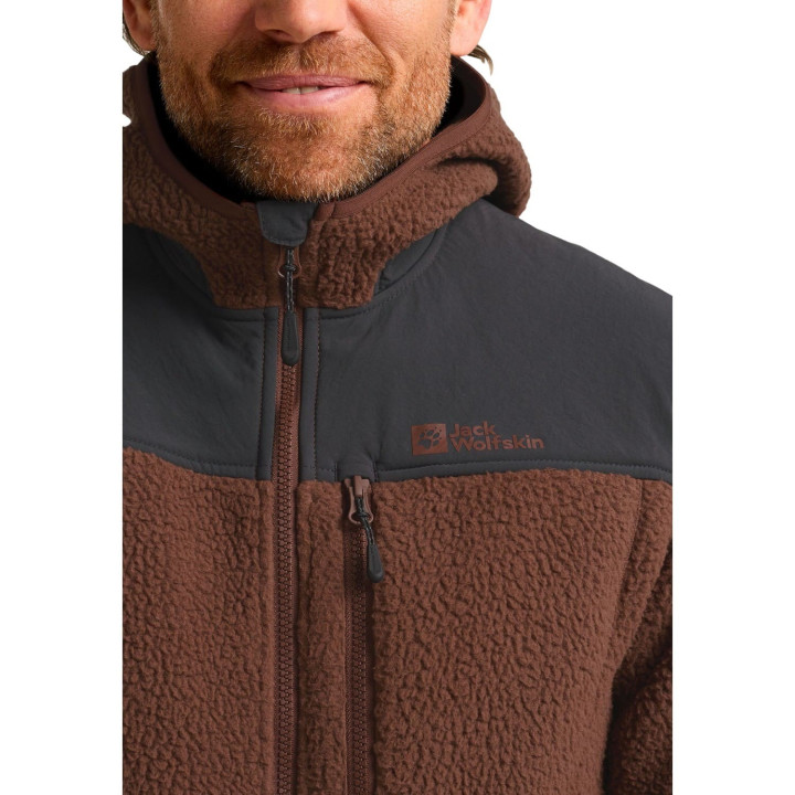 Bluza polarowa JACK WOLFSKIN Kammweg Pile Fz Men hot choc