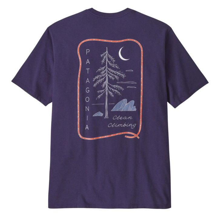 Koszulka PATAGONIA Men's Clean Climb Roots Responsibili-Tee® plummet purple