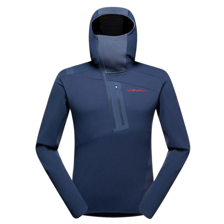 Bluza La Sportiva Big Wall Pullover Hoody Men night sky/mountain red