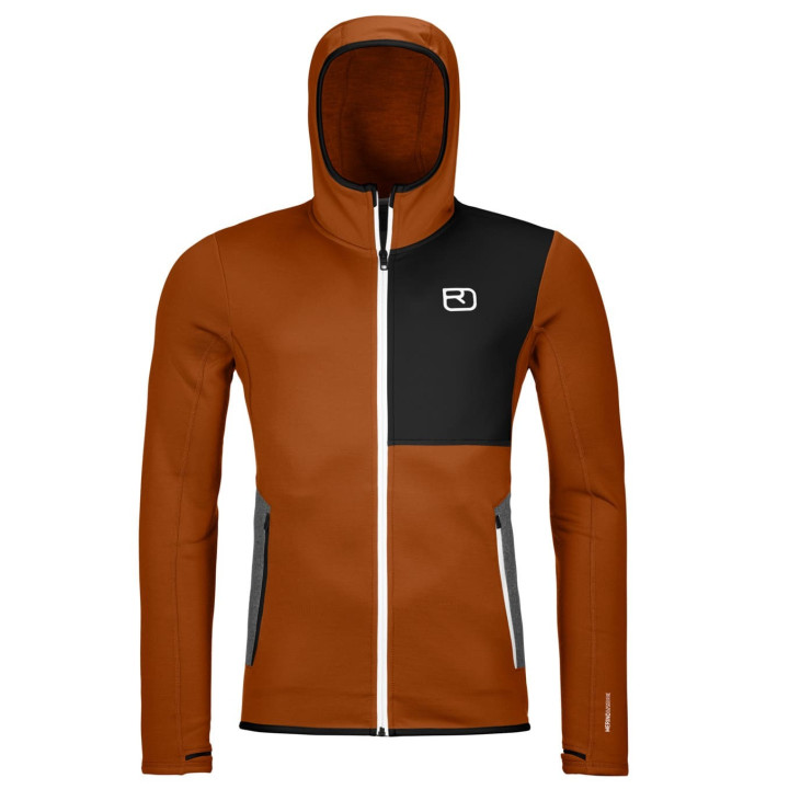 Bluza ORTOVOX Merino Fleece Hoody Men bristle brown