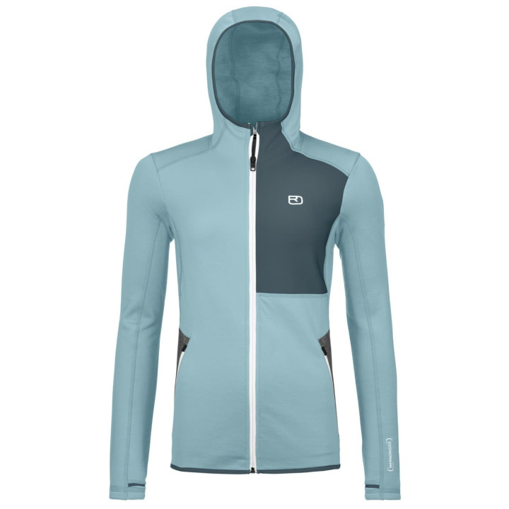 Bluza ORTOVOX Merino Fleece Hoody Women glacier grey