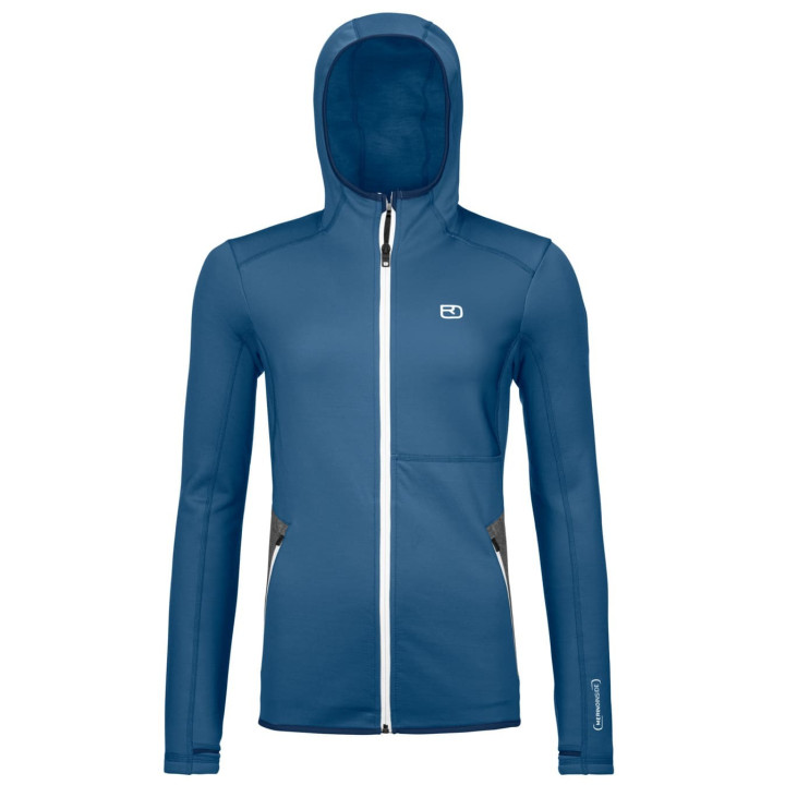 Bluza ORTOVOX Merino Fleece Hoody Women sea surface