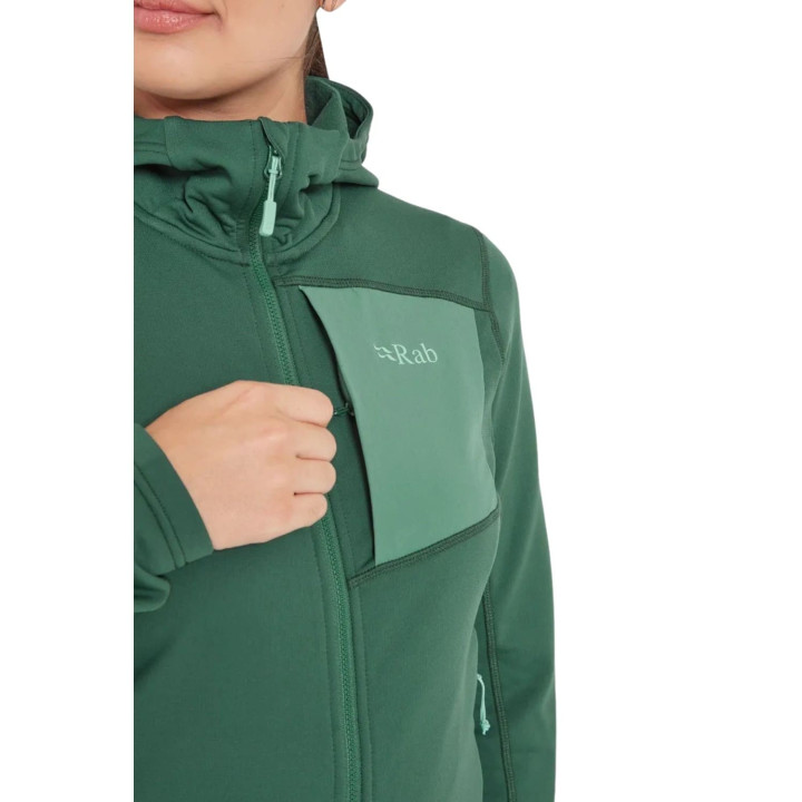 Bluza damska RAB Superflux Hoody dark fig green