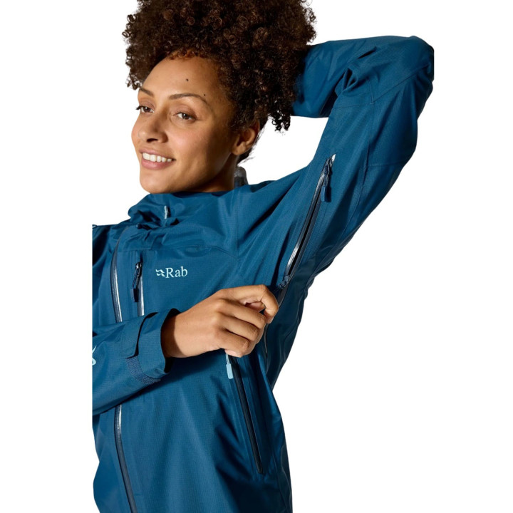 Kurtka RAB Firewall Mountain Waterproof Jacket Women tempest blue