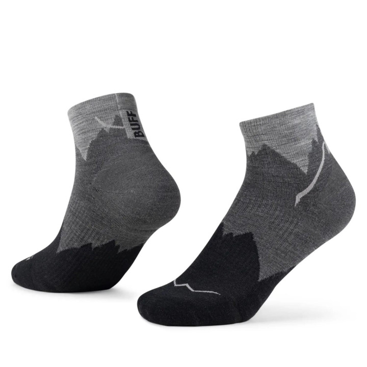 Skarpety BUFF Light Weight Merino Wool Quarter Socks black