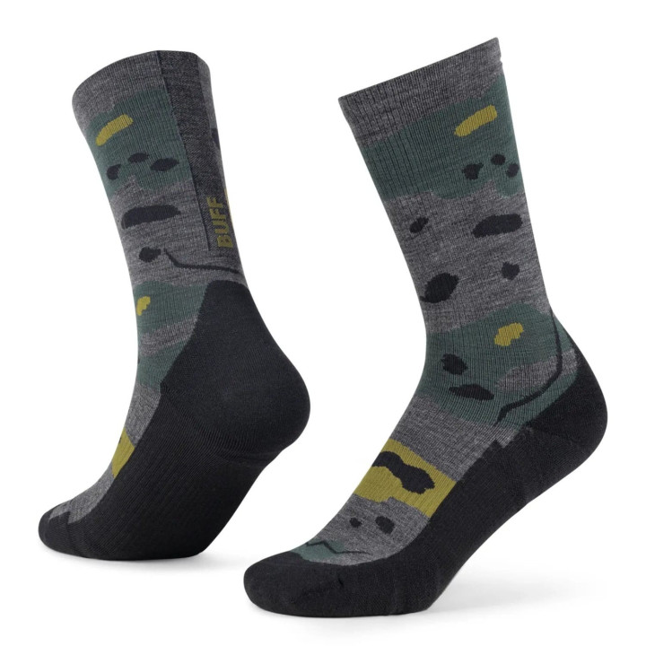 Skarpety BUFF Light Weight Merino Wool Crew Socks grey