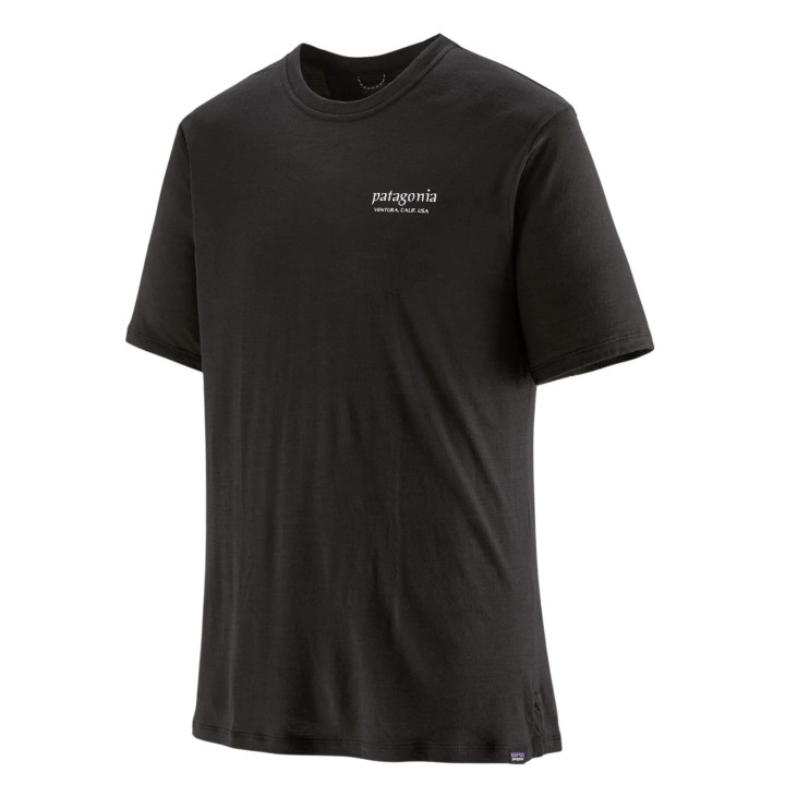 Koszulka PATAGONIA Men\'s Capilene® Cool Merino Blend Graphic Shirt Heritage Header: black