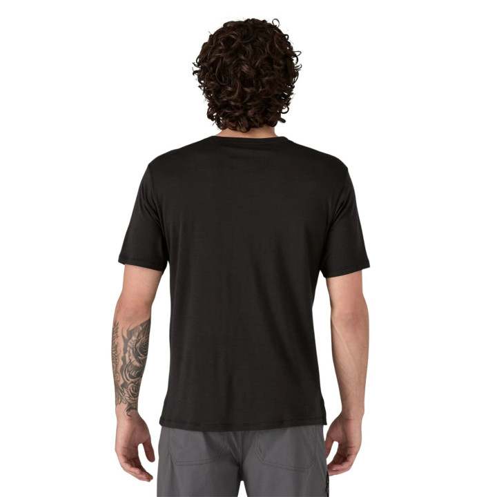 Koszulka PATAGONIA Men\'s Capilene® Cool Merino Blend Graphic Shirt Heritage Header: black