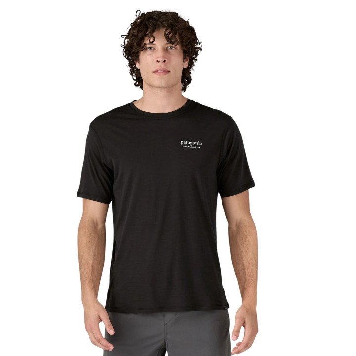 Koszulka PATAGONIA Men\'s Capilene® Cool Merino Blend Graphic Shirt Heritage Header: black