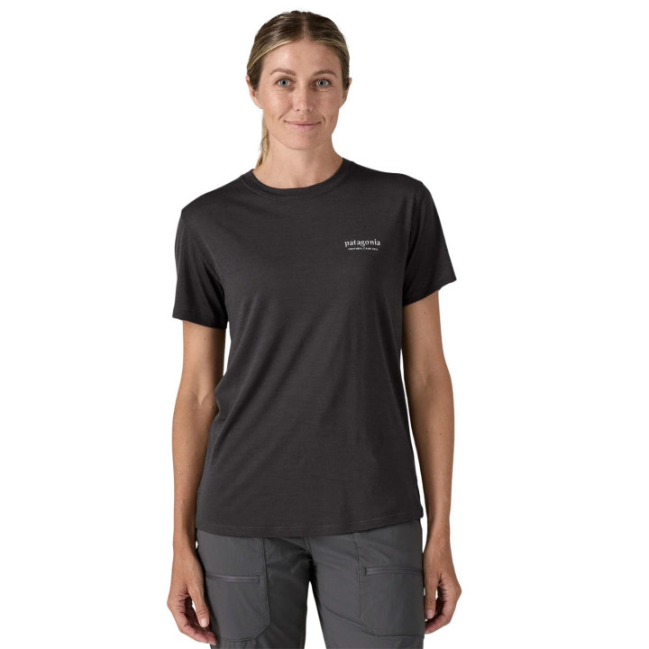 Koszulka PATAGONIA W's Capilene® Cool Merino Blend Graphic Shirt Heritage Header: black