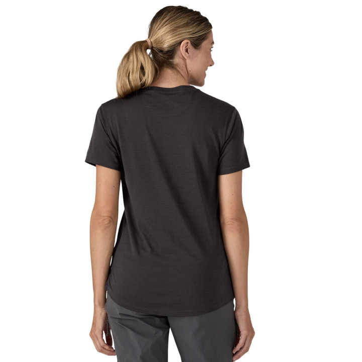 Koszulka PATAGONIA W's Capilene® Cool Merino Blend Graphic Shirt Heritage Header: black