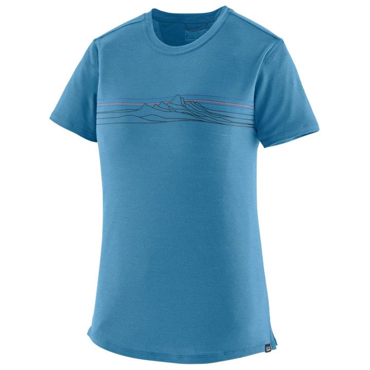 Koszulka PATAGONIA W's Capilene® Cool Merino Blend Graphic Shirt strata stripe: shore blue
