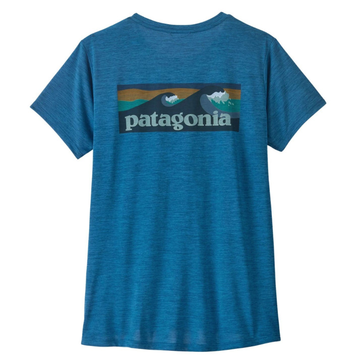 Koszulka PATAGONIA W's Capilene® Cool Daily Shirt Boardshort Logo aquatic blue - light aquatic blue x-dye