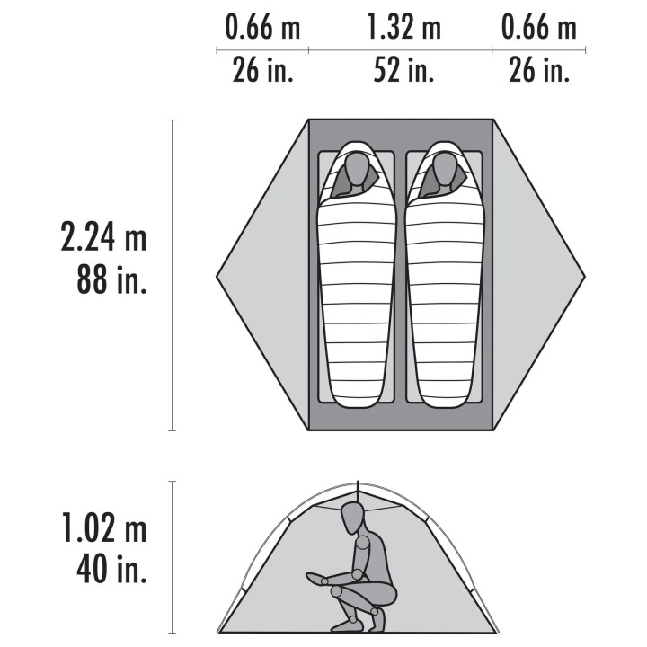 Namiot MSR Hubba Hubba™ HD 2P green