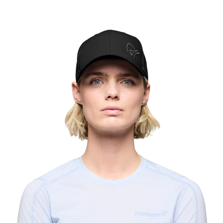Czapka Norrona Snap Back Trucker Mesh Cap caviar black