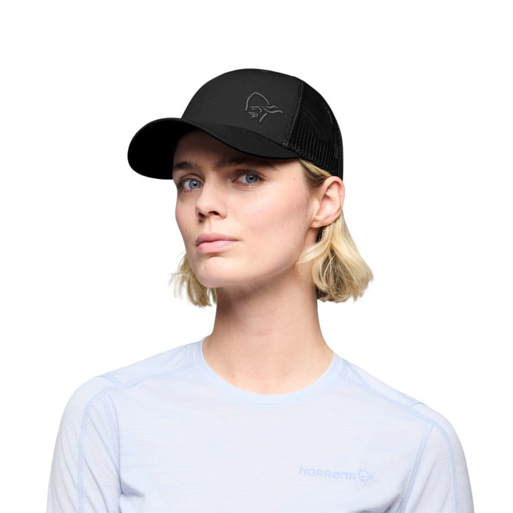 Czapka Norrona Snap Back Trucker Mesh Cap caviar black