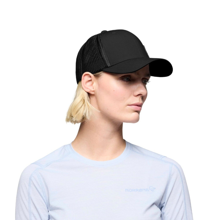 Czapka Norrona Snap Back Trucker Mesh Cap caviar black