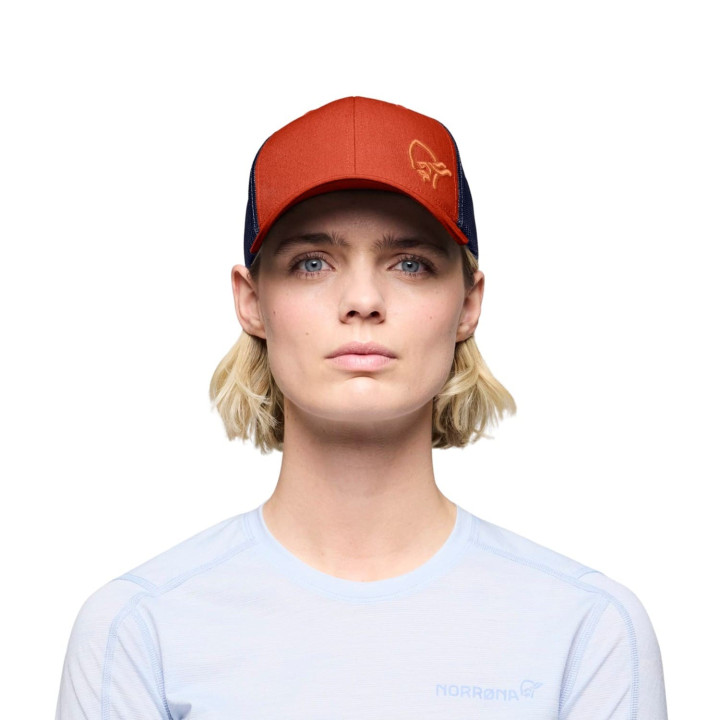Czapka Norrona Snap Back Trucker Mesh Cap gold flame