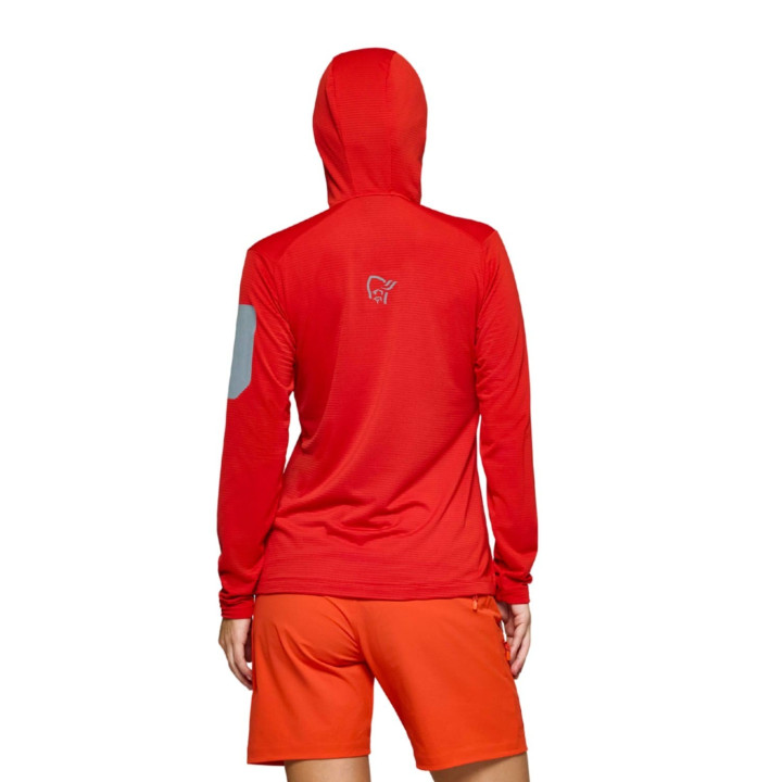 Bluza NORRONA Falketind Warm1 Hood Women aura orange/trooper