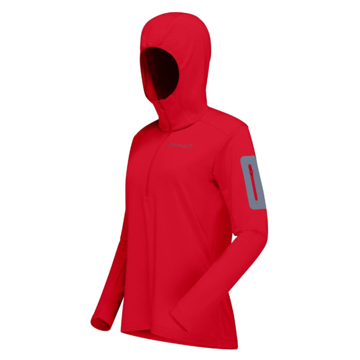 Bluza NORRONA Falketind Warm1 Hood Women aura orange/trooper