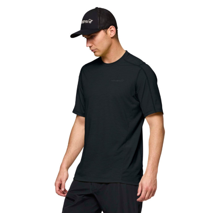 Koszulka NORRONA Falketind EqualiserUll T-shirt Men caviar black
