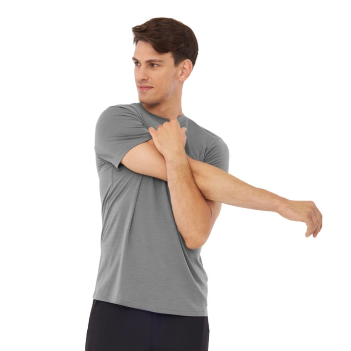 Koszulka VIKING Salen Merino Man T-Shirt light grey