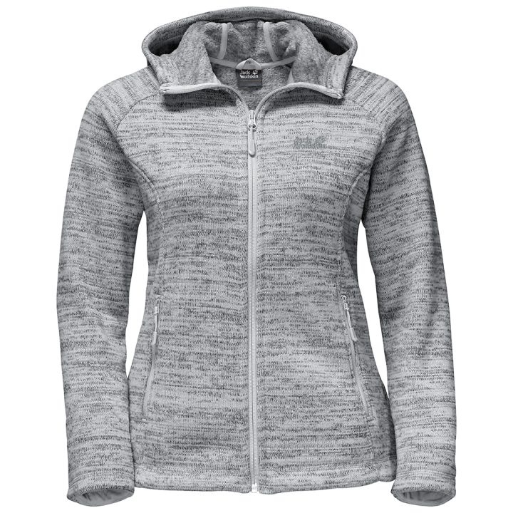 Bluza polarowa JACK WOLFSKIN  AQUILA HOODED JACKET WOMEN grey haze