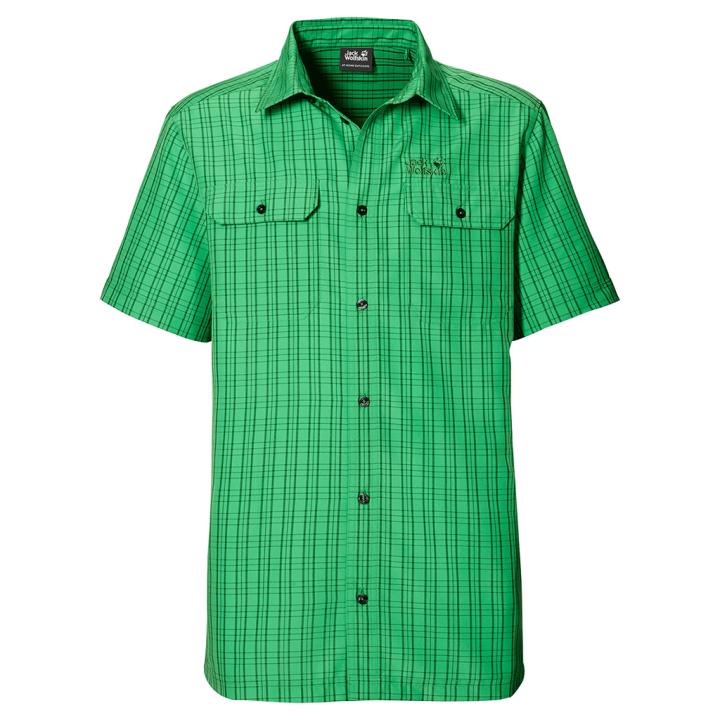 Koszula JACK WOLFSKIN THOMPSON SHIRT MEN seagrass checks