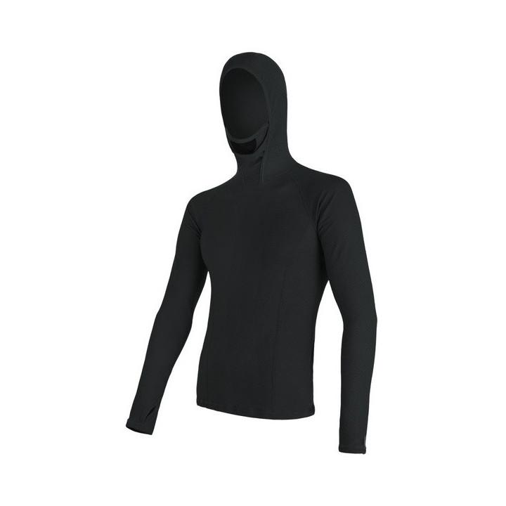 Koszulka SENSOR MERINO DF TEE LS HOODED Men black