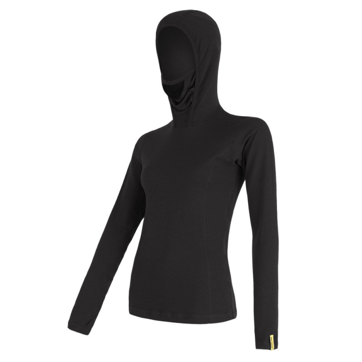 Koszulka SENSOR MERINO DF TEE LS HOODED Woman lilla