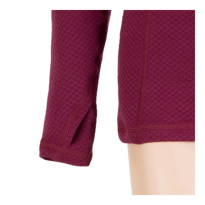 Koszulka SENSOR MERINO DF TEE LS HOODED Woman lilla